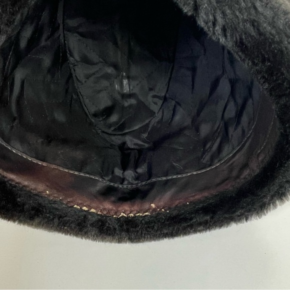 Vintage Dark Brown Faux Fur Winter Cap Unisex (22" Circumference) - Picture 15 of 15